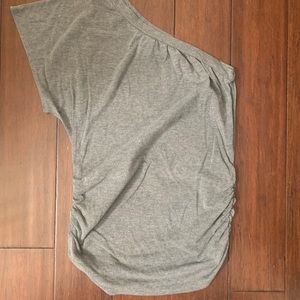 1 sleeve ruched blouse